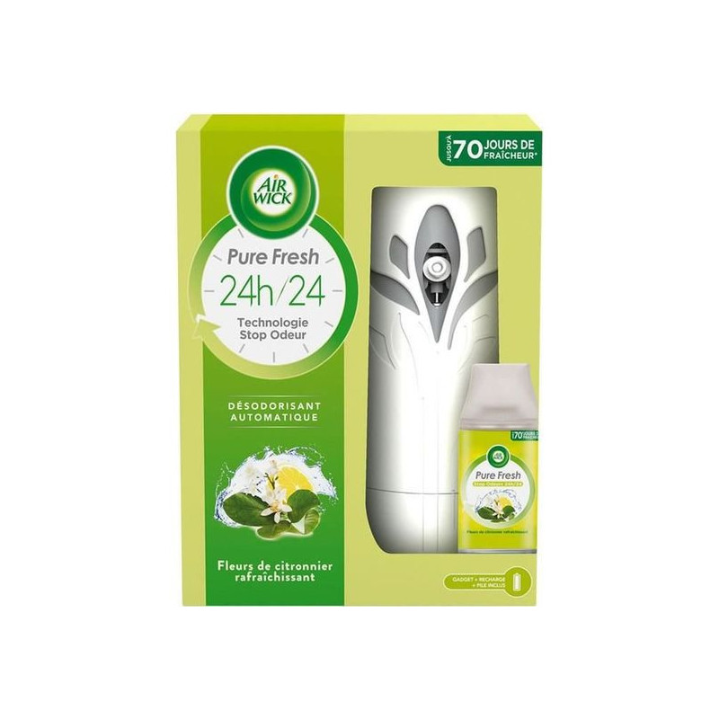 AIR WICK - Diffuseur Freshmatic Max Pure Fresh avec recharge Fleurs de Citronnier - 250 ml Sonico.fr