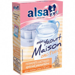 ALSA - Préparation Mon Yaourt Maison Onctueux - boite de 4 sachets Sonico.fr