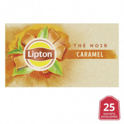 LIPTON - Thé Noir au Caramel - boite de 25 Sachets Sonico.fr