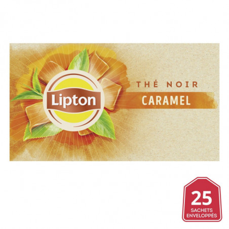 LIPTON - Thé Noir au Caramel - boite de 25 Sachets Sonico.fr