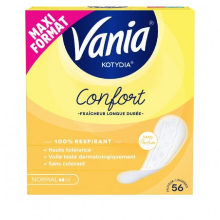 VANIA - Kotydia Confort Normal sans parfum - boîte de 56 protèges-slips Sonico.fr