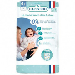 CARRYBOO - Couches écologiques Dermo-sensitives taille 4+ (9-20 kg) - paquet de 46 couches Sonico.fr