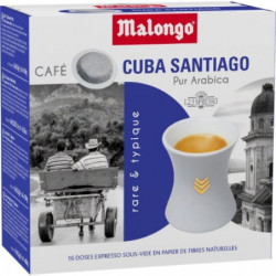 MALONGO - Expresso Cuba Santiago - 16 dosettes de café Compatibles 123 spresso Sonico.fr