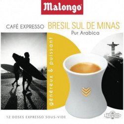 MALONGO - Expresso Brésil Sul de Minas - 12 dosettes de café Compatibles 123 spresso Sonico.fr