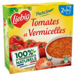 LIEBIG - PastaSoup' Soupe Tomates et Vermicelles - paquet de 2x30cl Sonico.fr