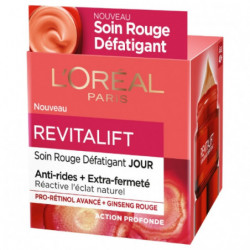 L'OREAL PARIS - Revitalift Soin du jour rouge défatigant anti-rides - 50 ml Sonico.fr