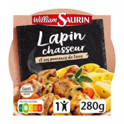 WILLIAM SAURIN - Assiette Micro-Ondable Lapin Chasseur Et Ses Pommes De Terre - 280 g Sonico.fr