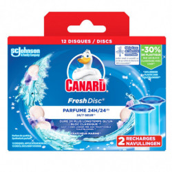 CANARD WC - Recharges Fresh Disc Marine - boite de 2 X 6 Disques Sonico.fr