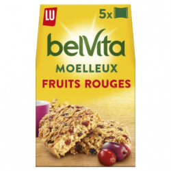 LU - Belvita Gateau Moelleux Fruits Rouges - boîte de 5 sachets - 250 g  Sonico.fr
